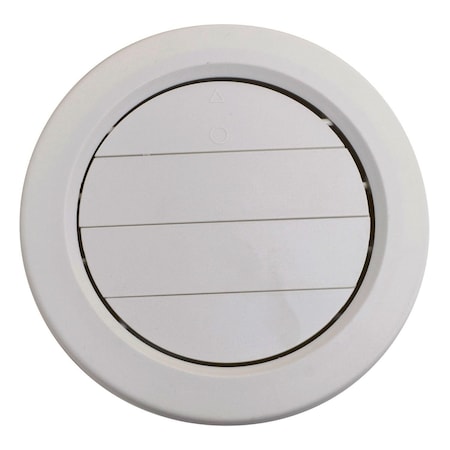Valterra A/C CEILING REGISTER ADJ. ROTATING 5IN PLASTIC, MEDIUM WHITE, CARDED A10-3359VP